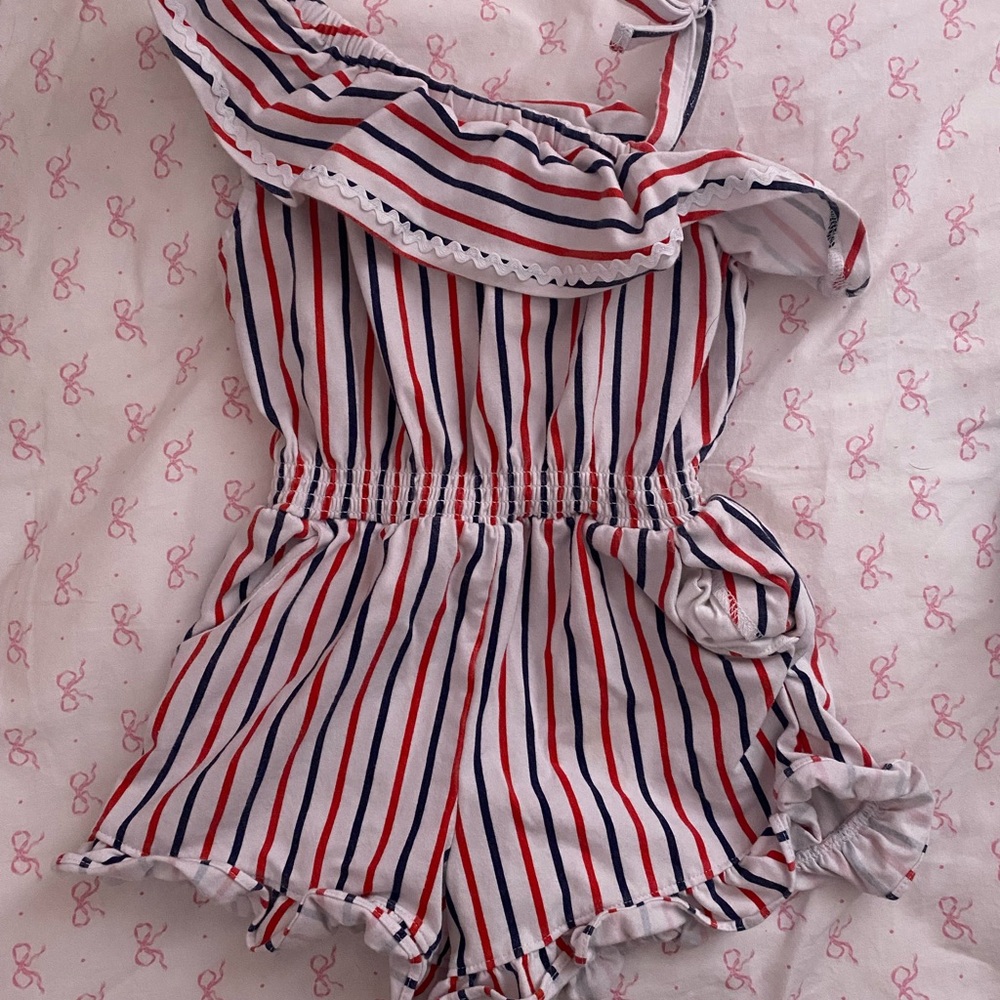 Striped Ruffle Romper